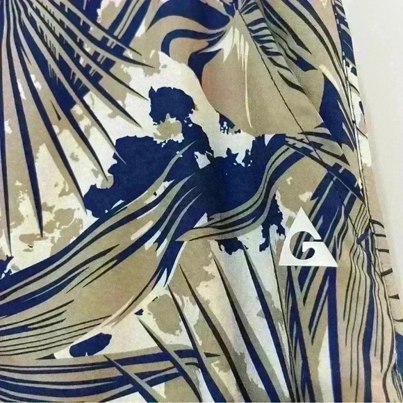 Gerry Size Large Skirt Shorts Green Blue Tropical Drawstring Pockets Athletic - Picture 3 of 10